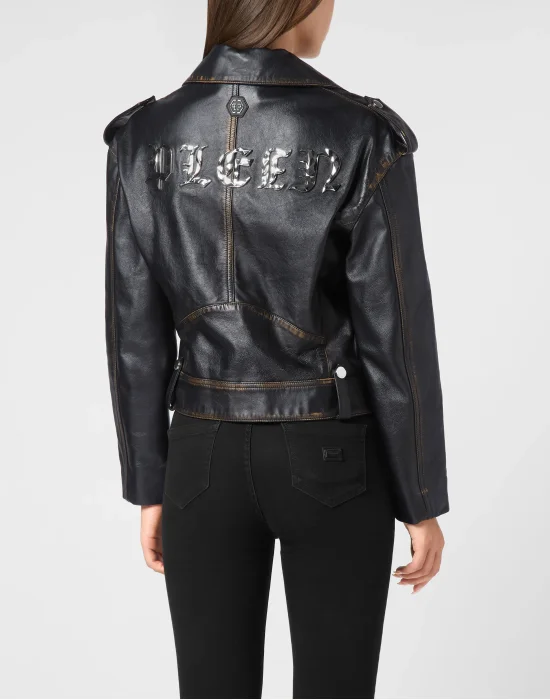 Vintage Leather Over Biker