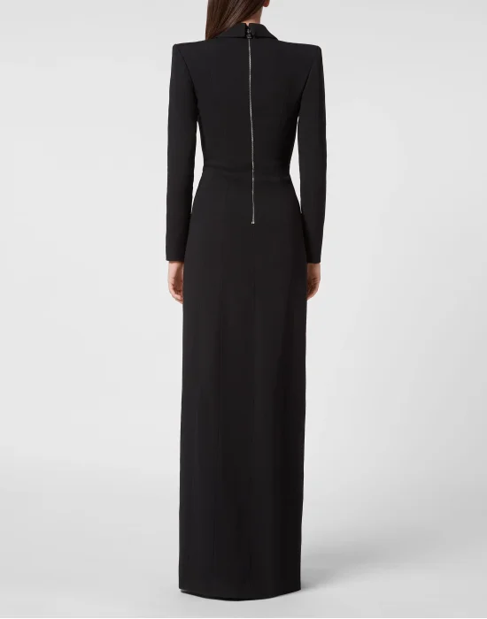 Cady V Neck Long Blazer Dress