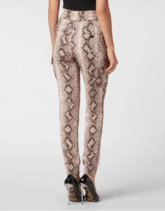 Satin Cargo Trousers Pitone