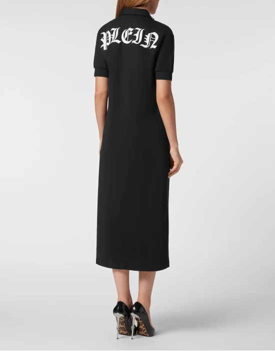 Long Polo T-shirt Dress Gothic Plein