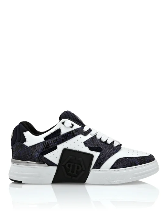 Lo-Top Python & Leather Sneakers