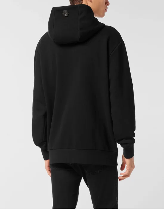 Fleece Hoodie Sweatshirt Degrade' Skull