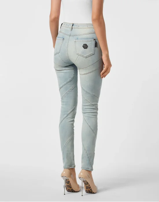 High-Waist Jeggings Multicutting