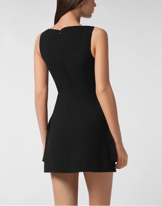 Crepe Dame Fit Mini Dress