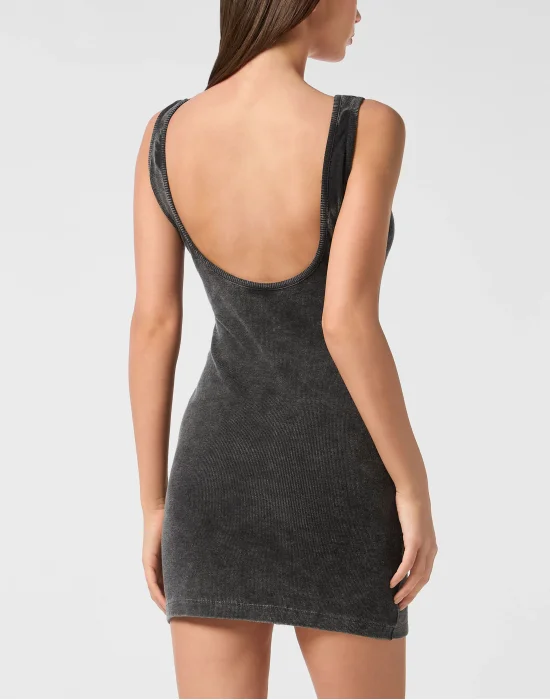 Rib Mini Tank Dress Hexagon