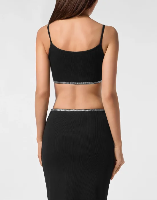 Mini Tank Top Elastic Strass Signature