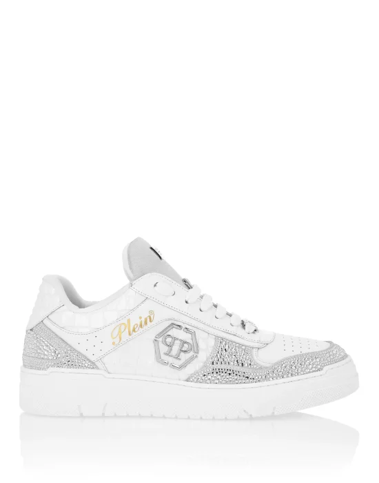 Low Top Sneakers Mix Strass Cocco