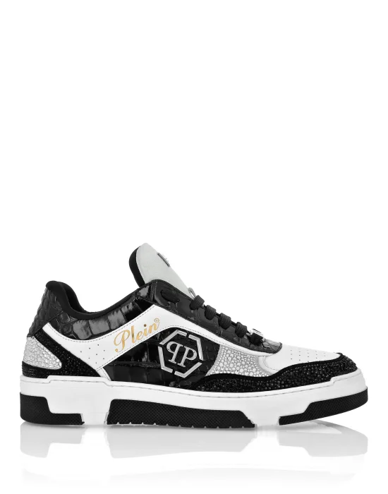 Low Top Sneakers Mix Strass Cocco