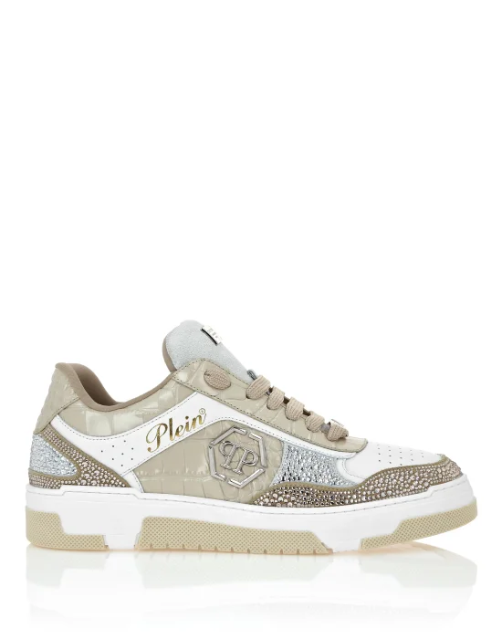 Low Top Sneakers Mix Strass Cocco