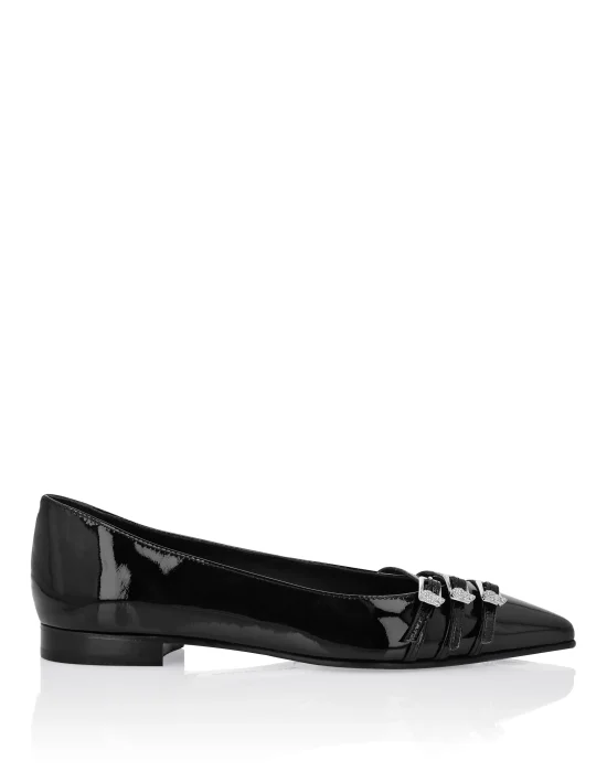 Multi-Strap Ballerina Flats Skull