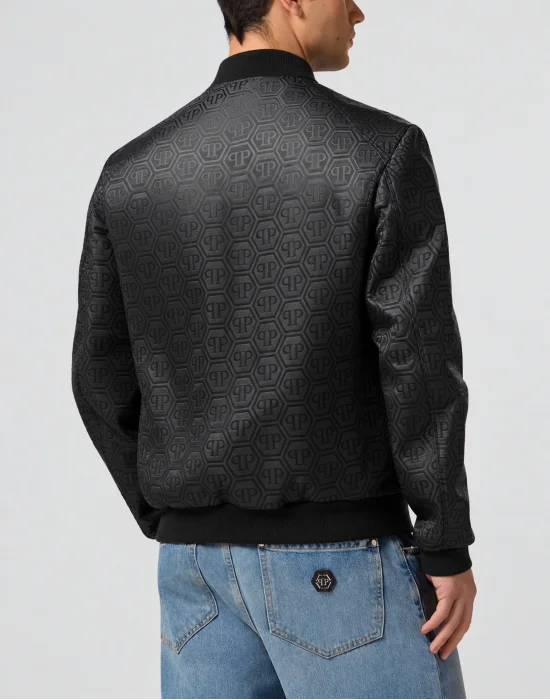 Nylon Bomber Jacquard Monogram