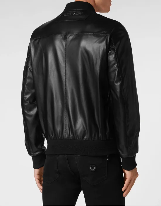 Leather Bomber Skull