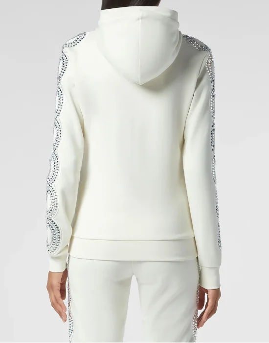 Hoodie sweatshirt Full Zip Crystal Cable