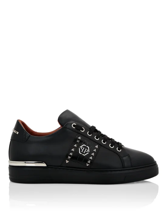 Leather Lo-Top Sneakers The Plein Original TM