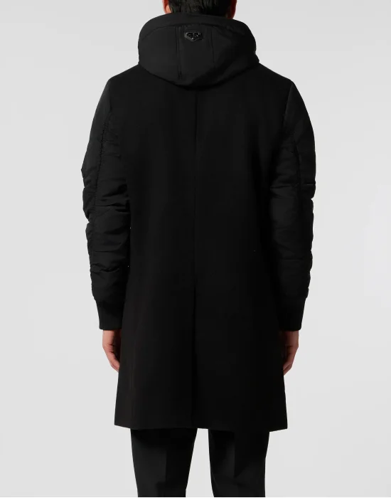 Single Breast Hooded Coat