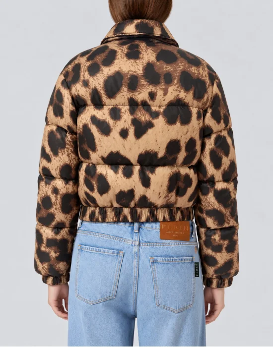 Cropped Nylon Down Jacket