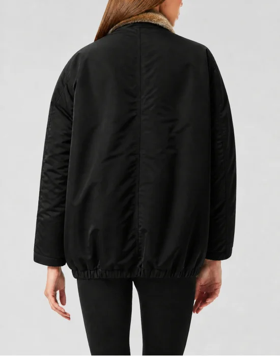 Fur Nylon Puffer Jacket