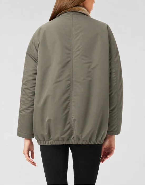 Fur Nylon Puffer Jacket