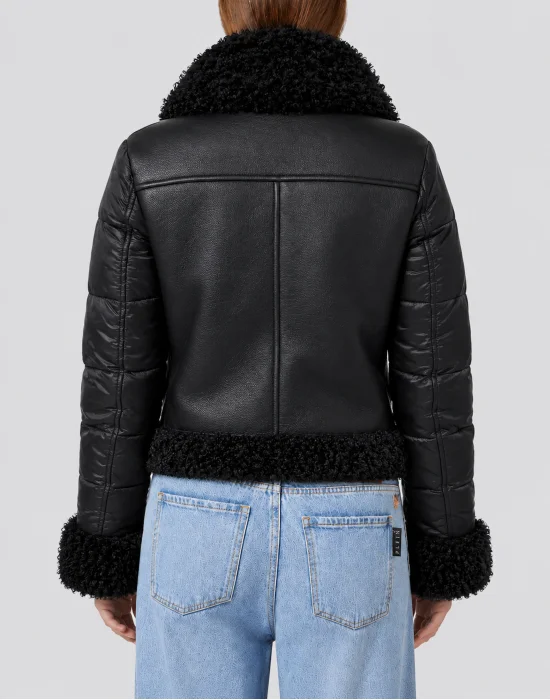 Eco Leather Shearling Jacket