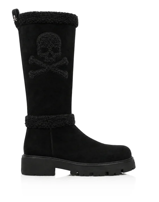 Suede Boots Skull And Bones