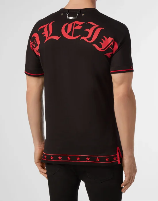 T-shirt Platinum Cut V-Neck Gothic Plein