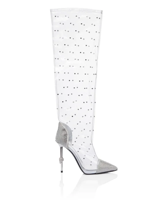 Boots High Heels High Crystal