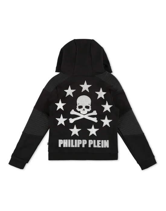 Hoodie Sweatjacket Stars and skull