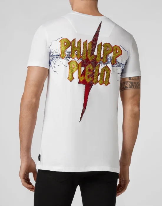 T-shirt Round Neck SS Skull crystal