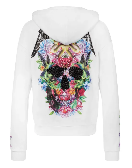 Hoodie Sweatjacket Flowers