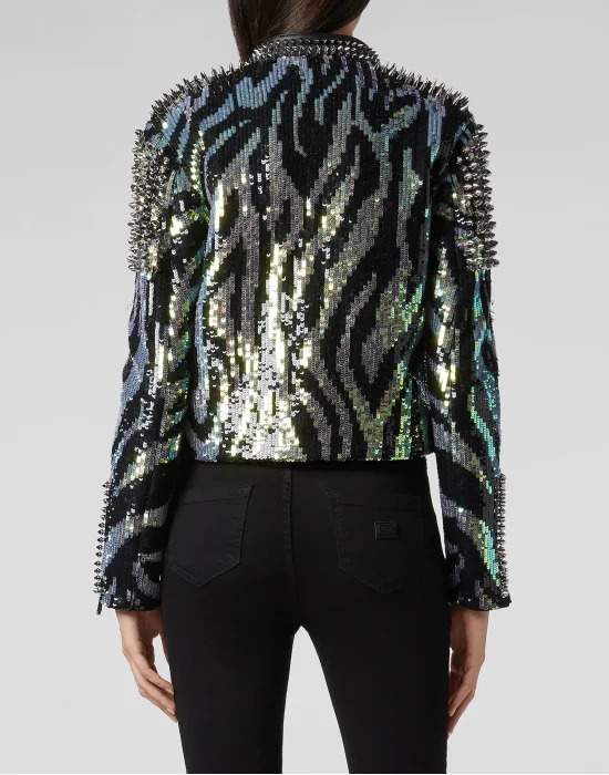 Leather Biker Zebra