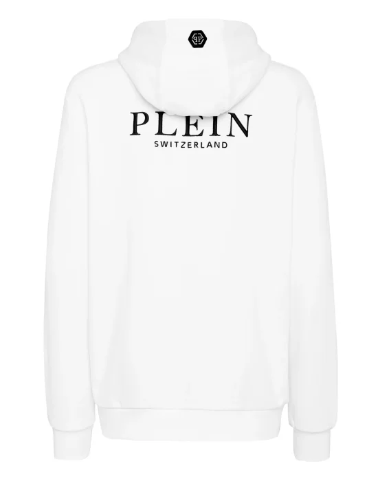 Hoodie sweatshirt Outline Skull crystal