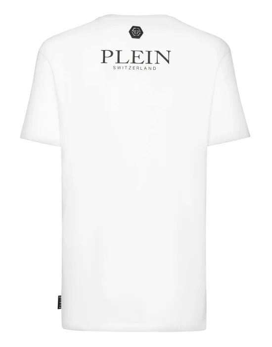 T-shirt Round Neck SS Outline Skull crystal