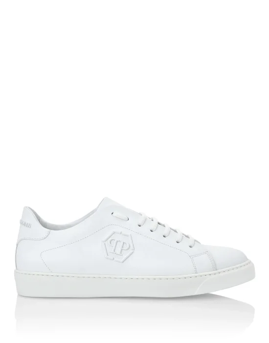 Rubber Leather Lo-Top Sneakers The Plein Original TM