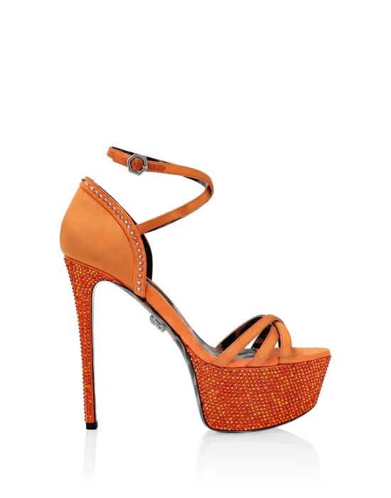 Crystal Platform Sandals