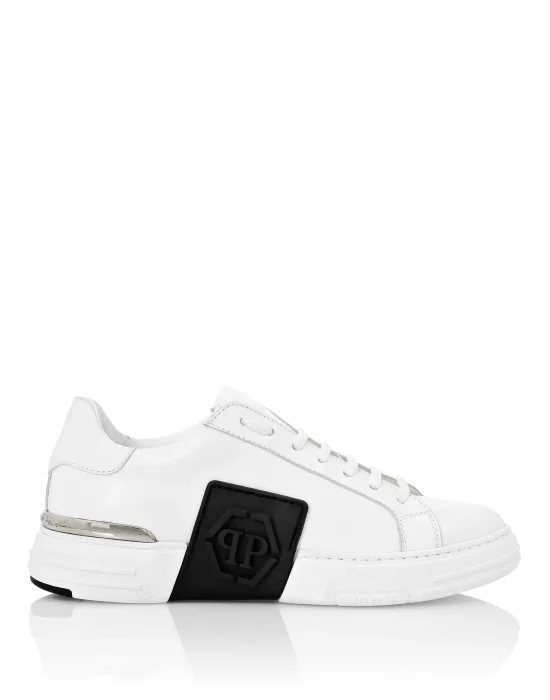 LO-TOP SNEAKERS PHANTOM KICK$ LEATHER HEXAGON ICONIC PLEIN
