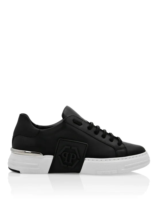 LO-TOP SNEAKERS PHANTOM KICK$ LEATHER HEXAGON ICONIC PLEIN