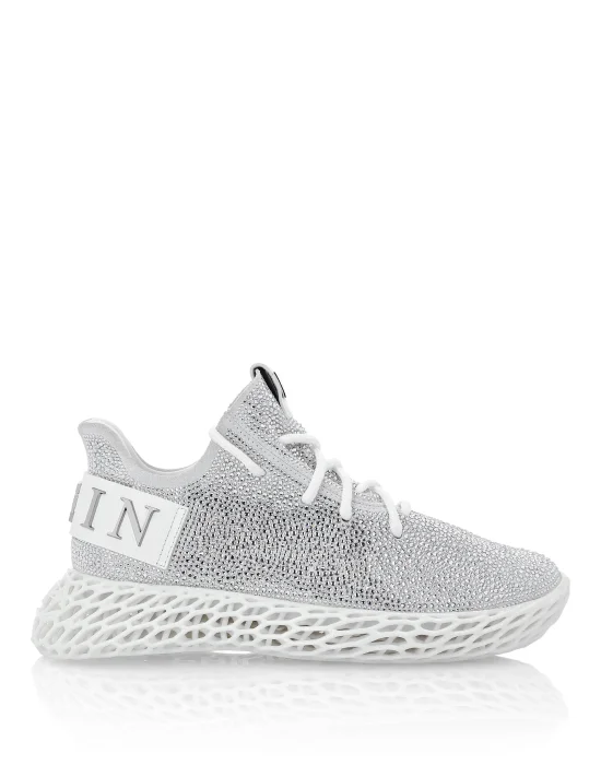 RUNNER SNEAKERS $KELETON SUEDE WITH STRASS
