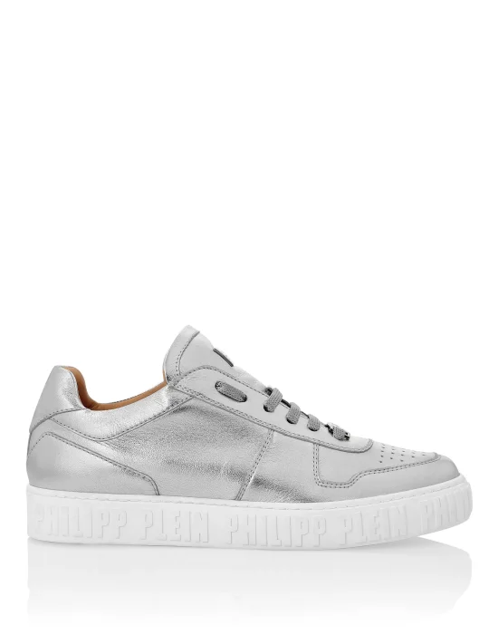 Laminated Leather Lo-Top Sneakers King Power