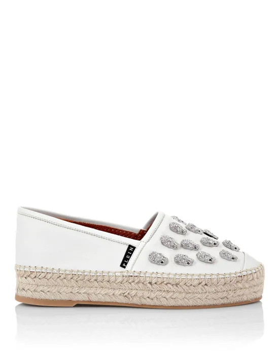 Leather Espadrillas Skull