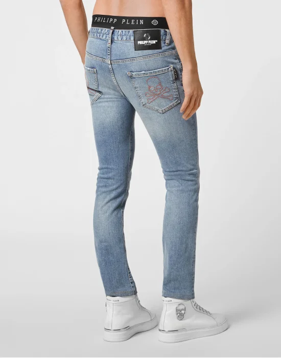 Denim Trousers Skinny Skull