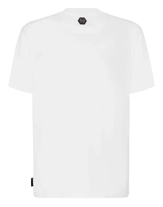 T-shirt Round Neck SS Skull and Plein with Crystals
