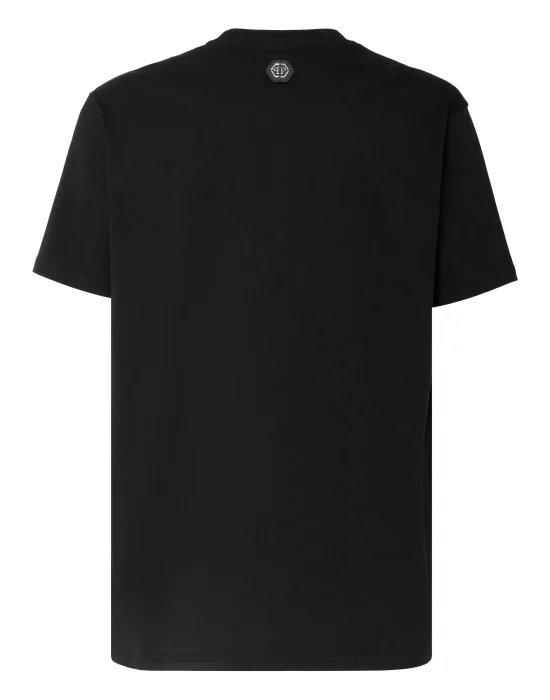 T-shirt Round Neck SS Skull and Plein with Crystals