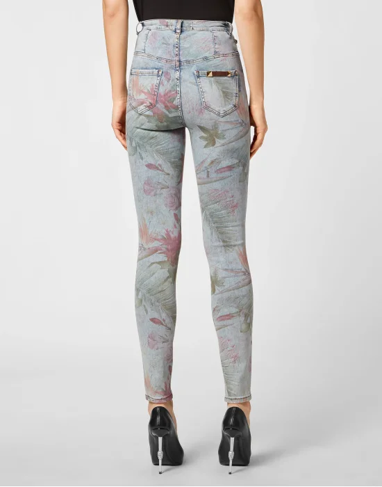 Super High Waist Jegging Flowers