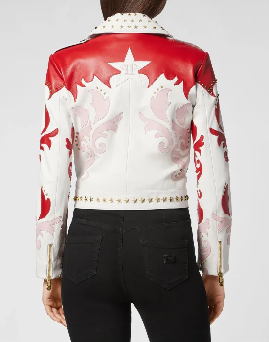 RODEO  INTARSIA  LEATHER BIKER