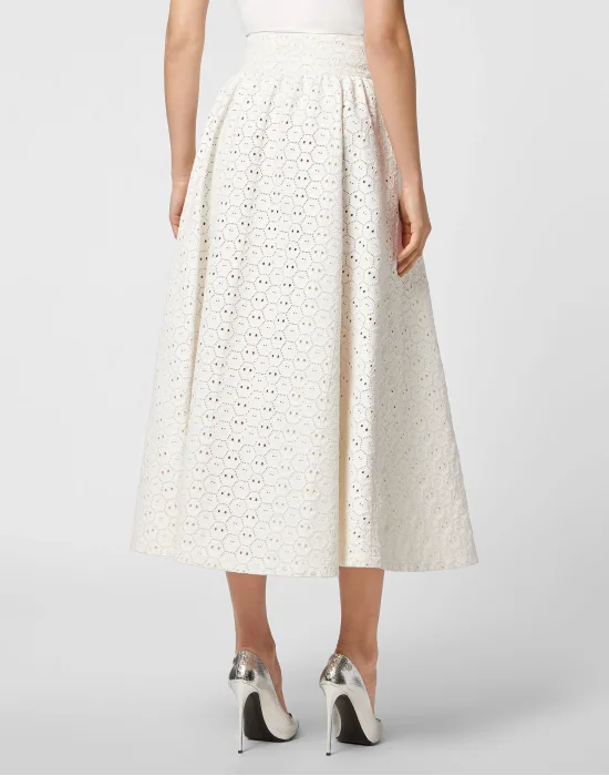 Sangallo Leather Maxi Skirt