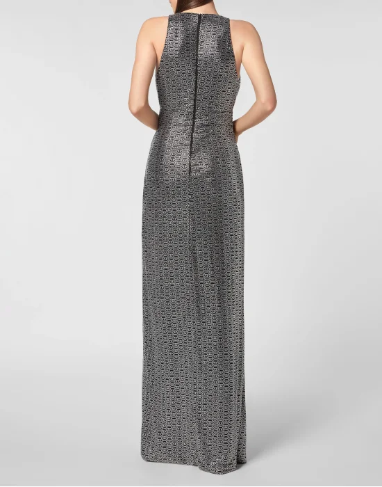 Long Dress Monogram with Crystals