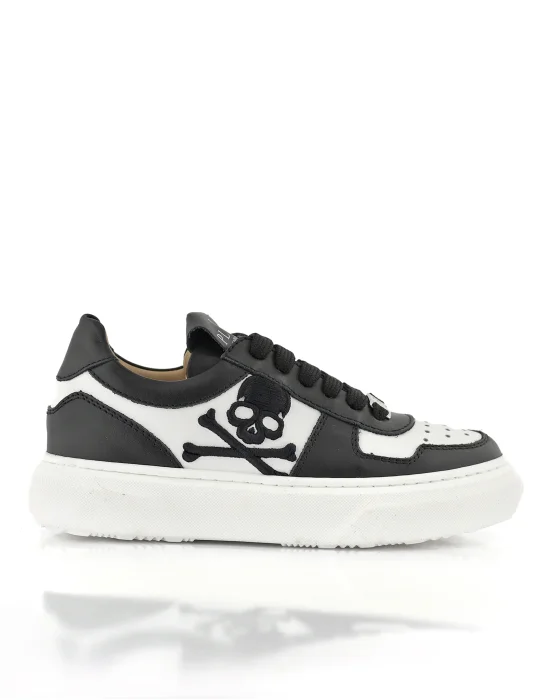 SNEAKERS BOX SOLE LACE EMBROIDERY SKULL