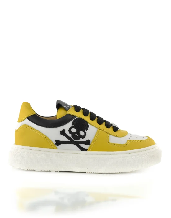 SNEAKERS BOX SOLE LACE EMBROIDERY SKULL