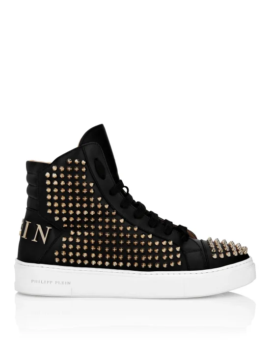 HI-TOP  STUDDED  SNEAKERS