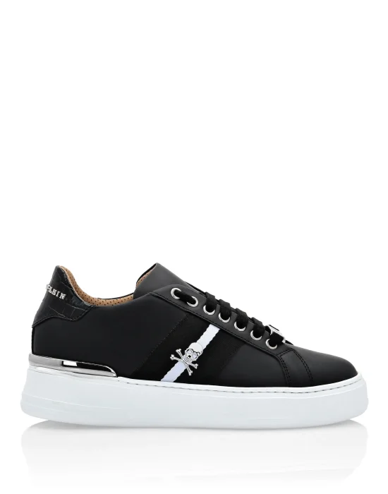 Leather Lo-Top Sneakers Stripes